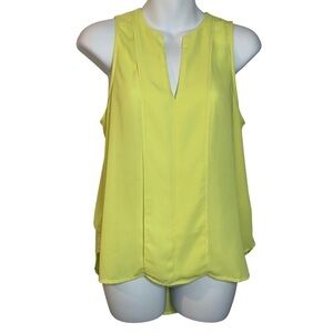 Maeve Anthropologie Bright Yellow Sleeveless High Low Hem Size 0